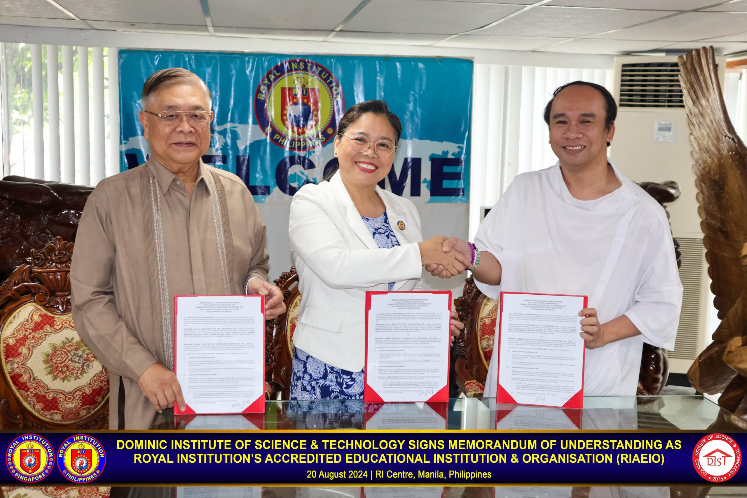 Dominic Institute of Science and Technology signs Memorandum of Understanding as Royal Institution's Accredited Educational Institution and Organisation (RIAEIO)