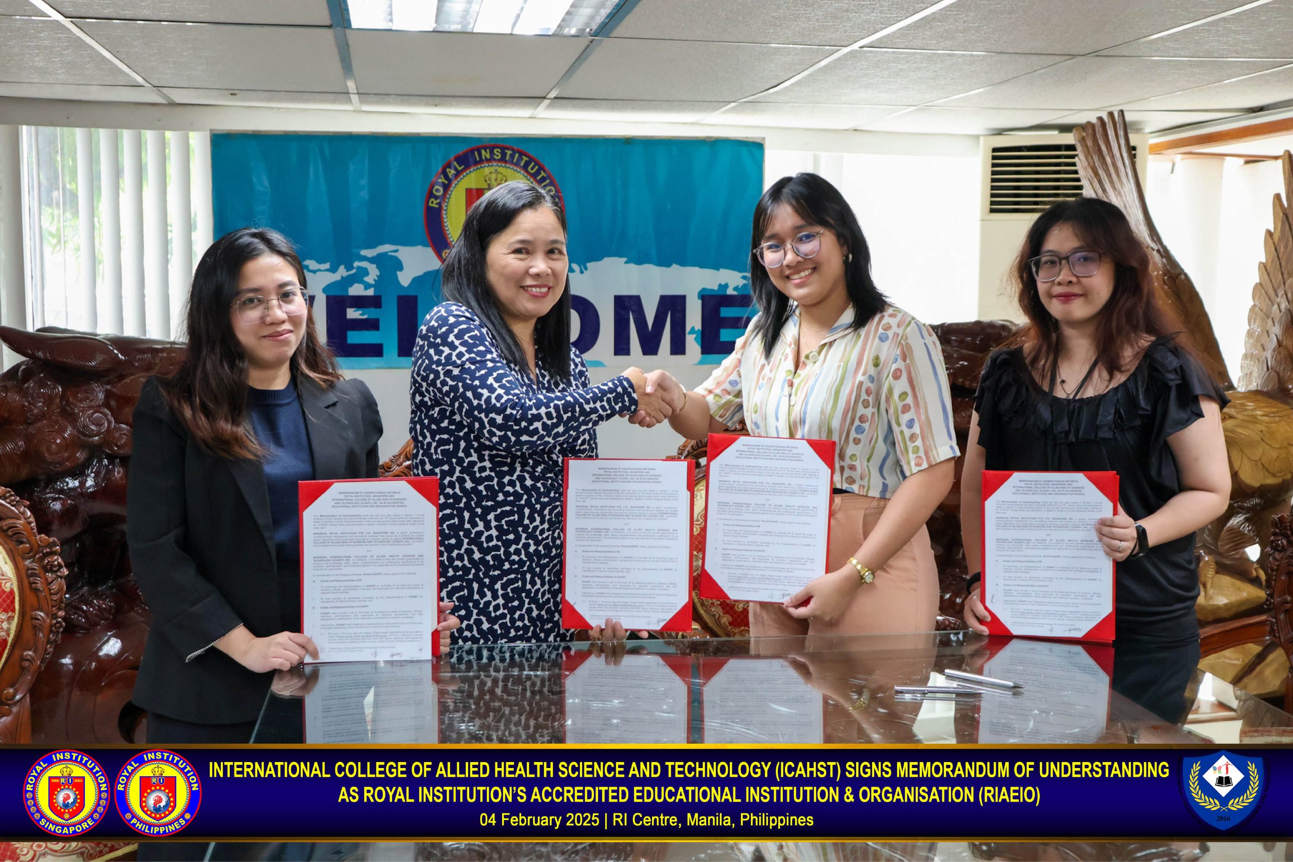 International College of Allied Health Science and Technology (ICAHST) signs Memorandum of Understanding as RIAEIO
