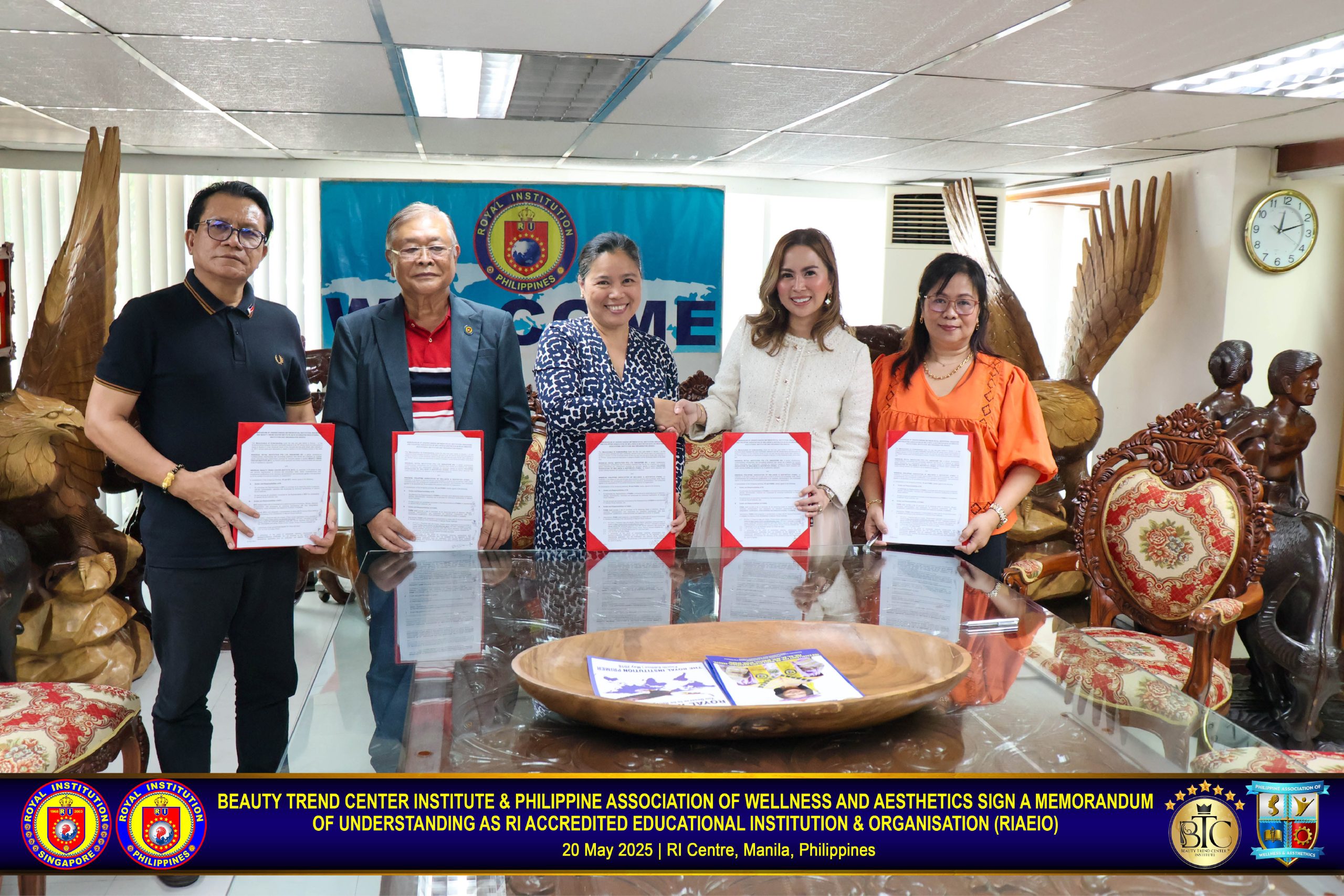 Beauty Trend Center Institute and the Philippine Association of Wellness and Aesthetics sign a Memorandum of Understanding as RIAEIO