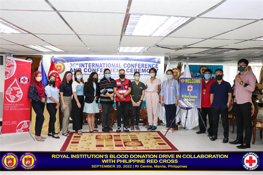 Royal Institution, in collaboration with the Philippine Red Cross, conducts its first-ever blood donation drive on September 20, 2022 at RI Centre, Manila, Philippines