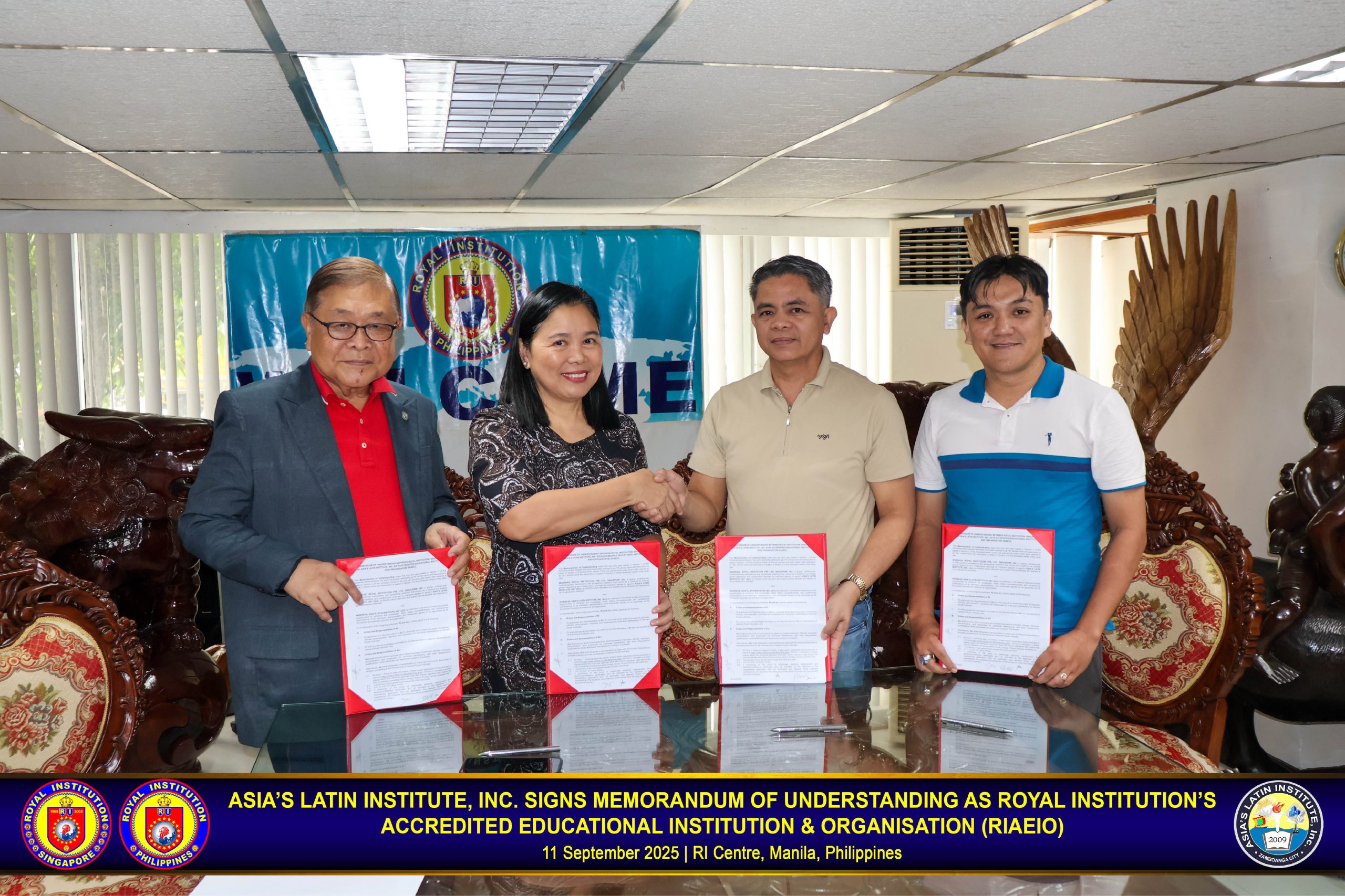 Asia's Latin Institute, Inc., Signs Memorandum of Understanding as RIAEIO