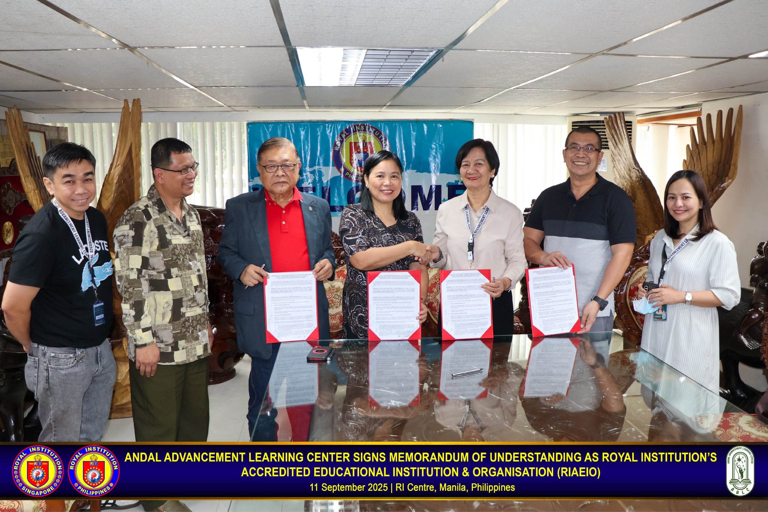 Andal Advancement Learning Center (AALC) Signs Memorandum of Understanding as RIAEIO