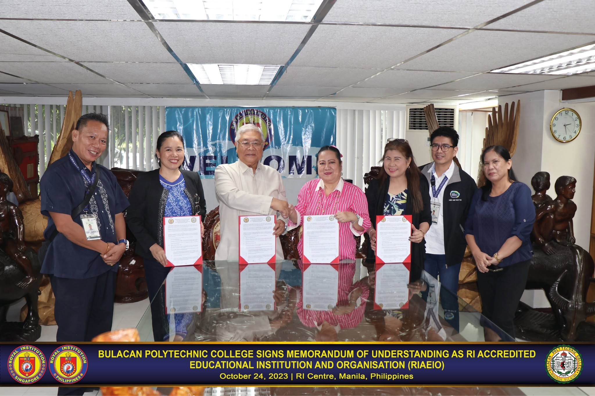 Bulacan Polytechnic College signs MOU as RIAEIO