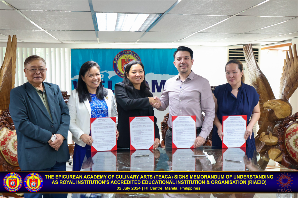 The Epicurean Academy of Culinary Arts (TEACA) signs Memorandum of Understanding as RIAEIO