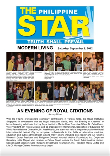 The Philippine Star- Evening of Royal Citations
