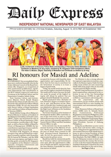 Daily Express RI Honours for Masdi and Adeline