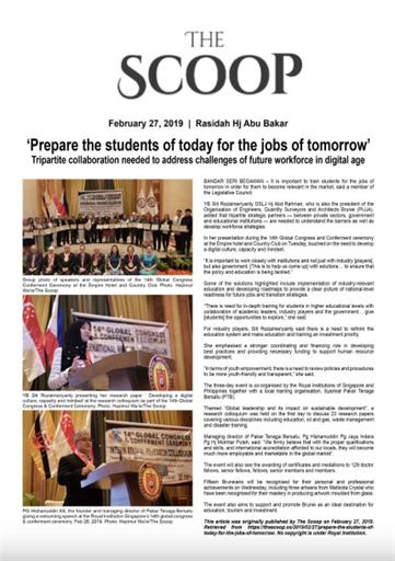 The Scoop - Prepare the students of today for the Jobs of Tomorrow Tripartite
