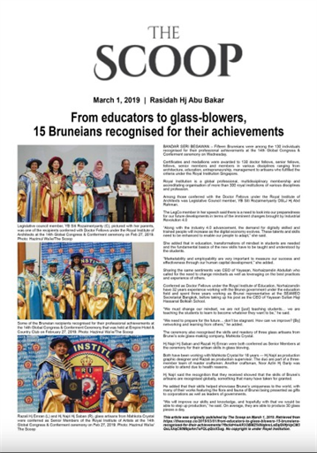 The Scoop - From educators to glass - blower, 15 Bruneians recognized for their achievements