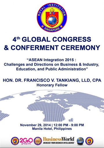 Royal Institution - 4th Global Congress and Conferment Ceremony 2014