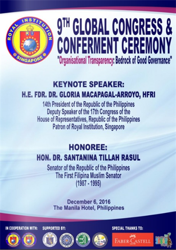 RI's 9th Global Congress Conferment Ceremony