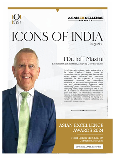 Icons of India - FDr. Jeff Mazin, Empowering Industries, Shaping Global Futures